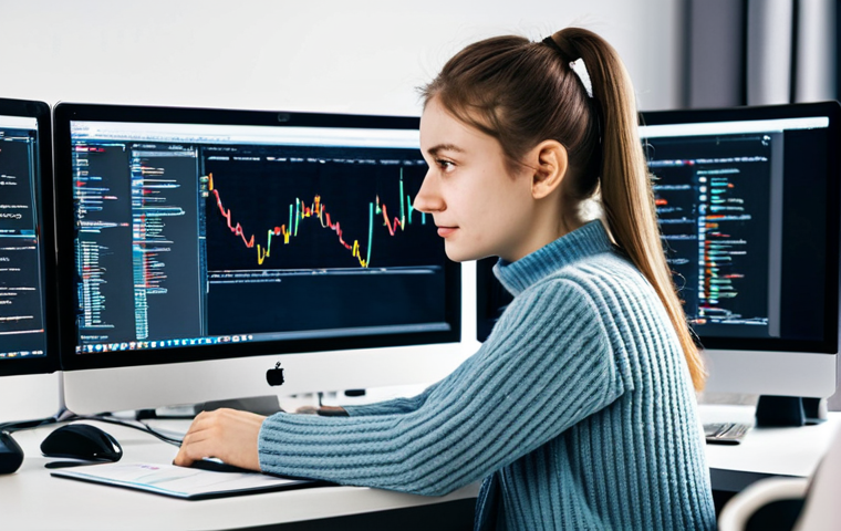**
"A young woman, early 20s, professional coder, sitting at a desk in a well-lit, modern Warsaw office. She is wearing a modest, stylish sweater and jeans, fully clothed. Several computer screens display lines of code. The atmosphere is focused and productive. Natural pose, perfect anatomy, well-formed hands, proper finger count, safe for work, appropriate content, family-friendly, professional setting."
**