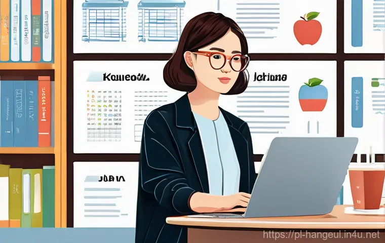 한글 문법 기초 - A bright and airy illustration of a young Polish student, about 16 years old, with shoulder-length b... 한글 문법 기초 - A bright and airy illustration of a young Polish student, about 16 years old, with shoulder-length b...
